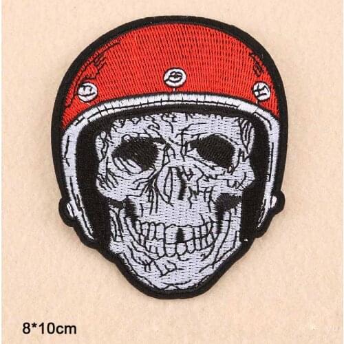 Skull Iron On Patches Embroidered Clothes Patch For Clothing Clothes Stickers Garment Apparel Accessories