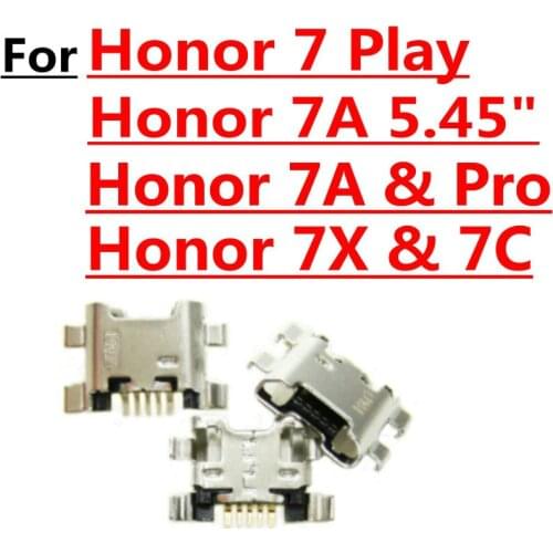 New Micro USB Plug Charging Port Connector Socket For Huawei Honor 7A 7C 7X 7S 7 Play