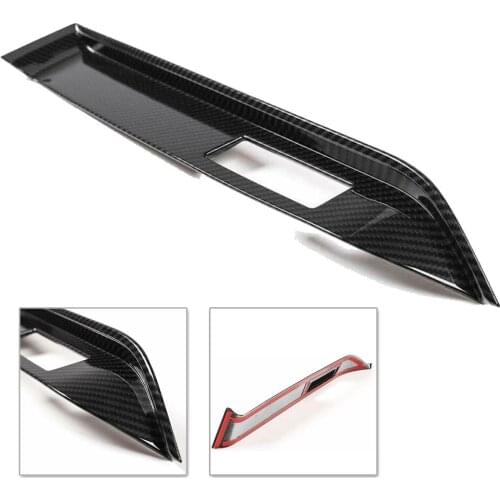 1pc Dashboard Trim Cover Carbon Fiber Black Car Inner Co-pilot Dashboard Cover Trim For Left-hand Driving For Ford Mustang 2015