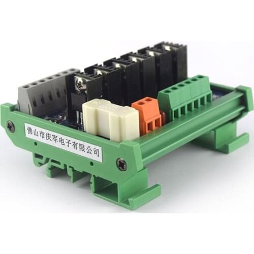 PLC DC amplifier board 6 way contactless relay output short circuit protection optocoupler isolation industrial control board
