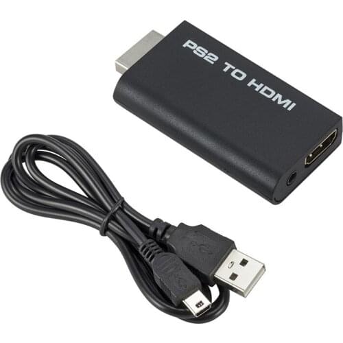 PS2 to HDMI 480i/480p/576i Audio Video Converter with 3.5mm Audio Output Supports All PS2 Display Modes