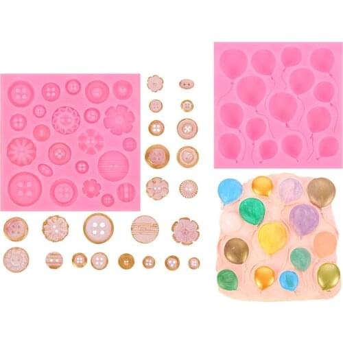 DIY Balloon Cake Border Silicone Molds Birthday Fondant Cake Decorating Tools Gumpaste Chocolate Gumpaste Moulds cake pops