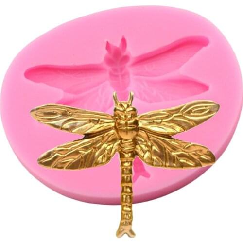 Insect Dragonfly Silicone Mold Cupcake Topper Fondant Cake Decorating Tools Polymer Clay Jewelry Candy Chocolate Gumpaste Moulds