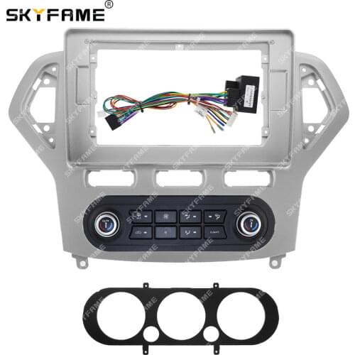 SKYFAME Car Frame Cable Canbus For Ford MONDEO C-MAX 2007-2010 Big Screen Audio Dash Panel Frame Fascia