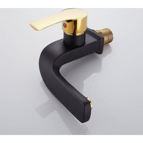 Vidric European style black brass cold and hot basin faucet bathroom single handle faucets bath washbasin crane mixer taps