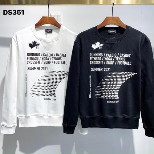 2021 Autumn Winter Dsquared2 Women/Men Printed Unisex Casual Loose Sweatshirt DS351