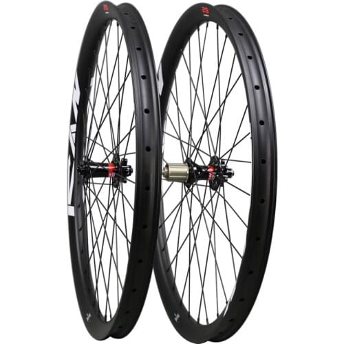 All mountain bike wheels carbon 29er for all mountain bike clincher tubuless 40mm disc brake 32h Thru axle