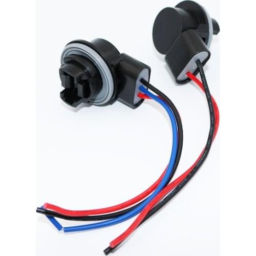 YSY 10pcs 3157 3057 3156 3155 LED Bulb Brake Signal Light Lamp pre-wired connector Socket Adapter Harness Wire Plug