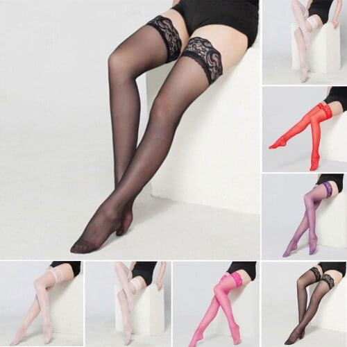 Brand New Women Long Boot Stocking Over Knee Sexy Ladies Lace Thin Stockings