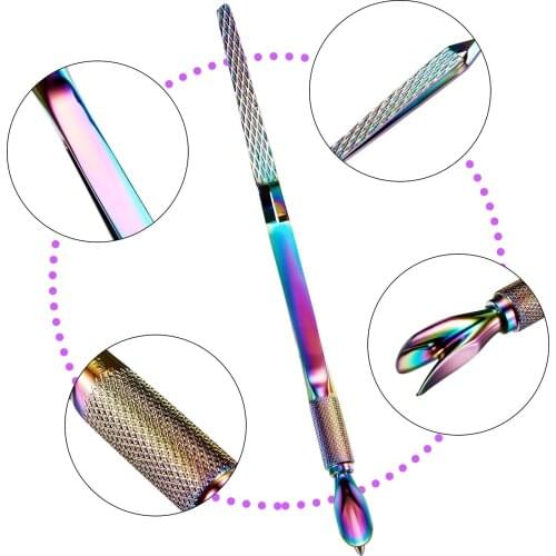 1 PCS Nail Pinching Tools Stainless Steel Nail Art Pincher Pinching Cuticle Pusher Multi-Functional Nail Shaping Tweezers