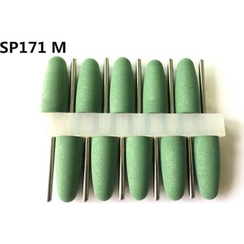 10pcs/set Dental Silicone Rubber Polishers Resin Base Hidden Denture Polishing Burs 2.35mm Jewelry Rotary Tools