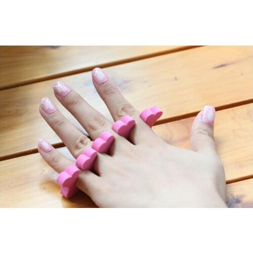 100pcs (50pairs) Pink Finger Separators Feet Care Sponge Nail Tools Art Manicure Pedicure Foot Braces Support Assistant Polish