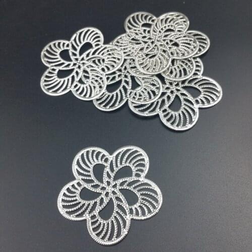 20pcs 50mm Filigree round crafts Embellishments Findings Jewelry Accessories ornaments