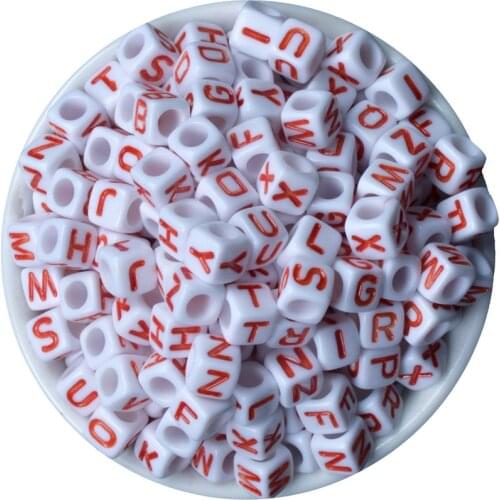200pcs Letter Beads Square Colorful Alphabet Beads For DIYCrafts 3.5mm Hole Acrylic Beads For Making Bracelet & Necklace Gifts