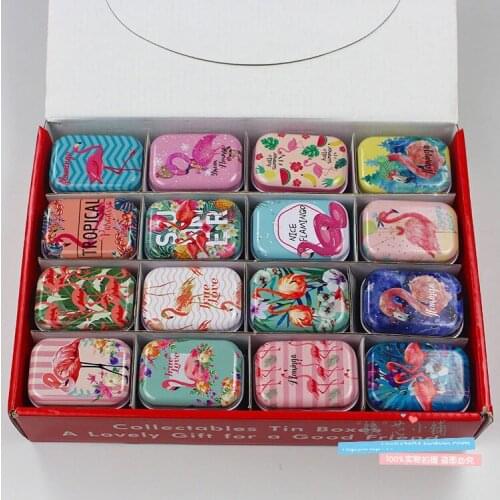 32Pcs/lot Vintage Cartoon Tin Box 5.5*3.8*2.4cm Candy Pill Chutty Mini Storage House Decoration Collectables Display 1901