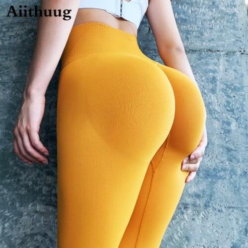 Aiithuug Seamless Leggings Yoga Pants Seamless Lift Hip Yoga Workout Pants Casual High Waist Sports Gym Wear Tight Leggings