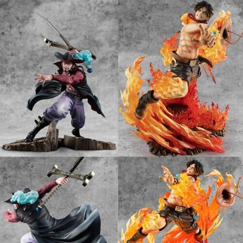 Anime One Piece Portgas D Ace Dracule Mihawk PVC Action Figure Collectible Model Action Figure Mihaw
