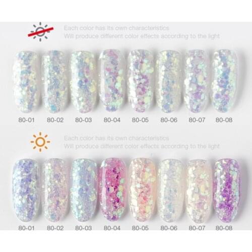 Msk Color Lead Bright Sunshine Gradient Shiny Nail Glitter Powder Sparkly Nail Art Chrome Pigment Silver DIY Nail Art Decoration
