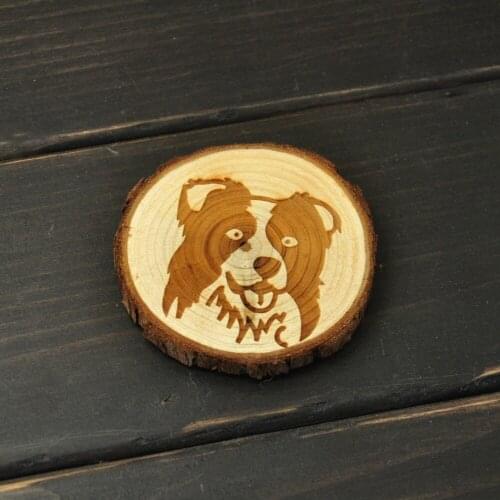 Border Collie Wooden Fridge Magnet Dog Refrigerator Magnet Kitchen Decor For Dog Lovers