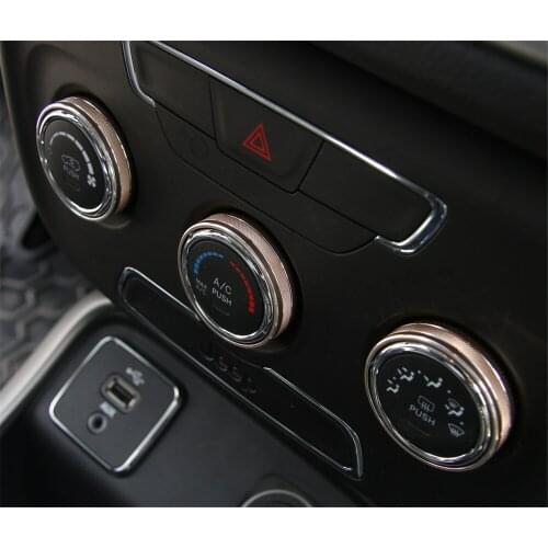 Air Conditioner Swtich Button Decoration Ring (For Manual Operation) Cover Trim for Jeep Compass 2017+ Car Sticker Accessories