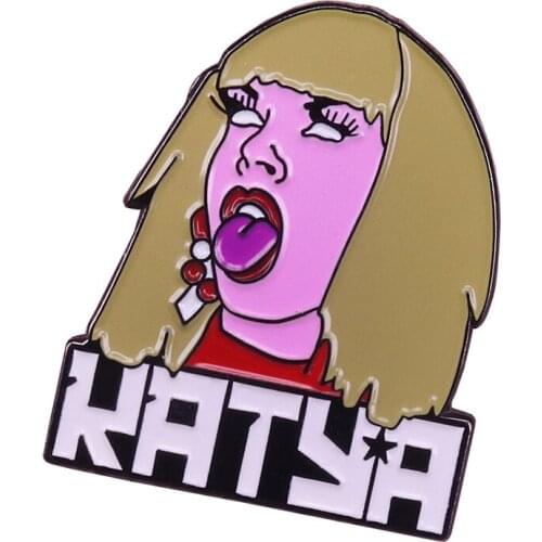 Katya Drag Queen Pin RPDR TV Show brooch lgbt queer gay pride decor
