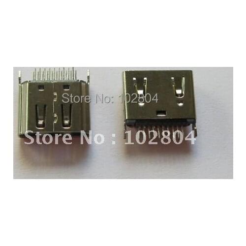 200 Pcs Per Lot HDMI Female Jack Connector 19 pin 180 Degree 2 Row