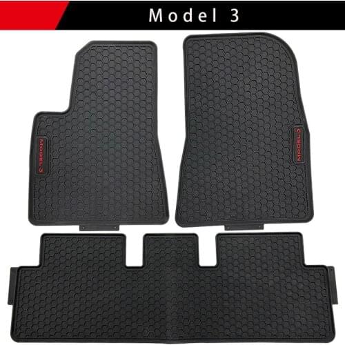 Custom No Odor Carpets Waterproof Rubber Car Floor Mats for Tesla Model 3 Model S