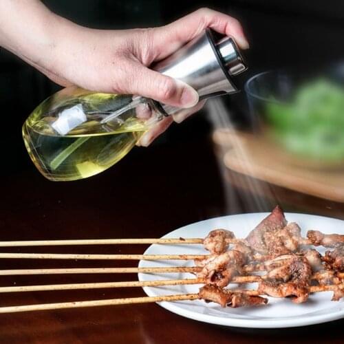 200ml Kitchen Olive Oil Spray Bottle BBQ Sprayer Oil Vinegar Spray Bottles Baking Cooking BBQ Glass Oil Sprayer Kitchen Tools