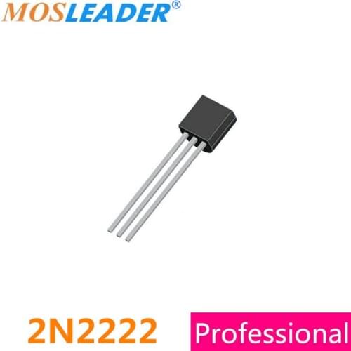 Mosleader 2N2222 TO92 1000PCS 2222 DIP MMBT2222 2N2222A 0.6A 600mA 30V NPN Made in China High quality