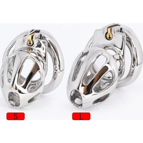 Male Chastity Device Stainless Steel Penis Cage Bird Metal Cock Ring Lock Slave BDSM Bondage Restraint Sex Toy Men