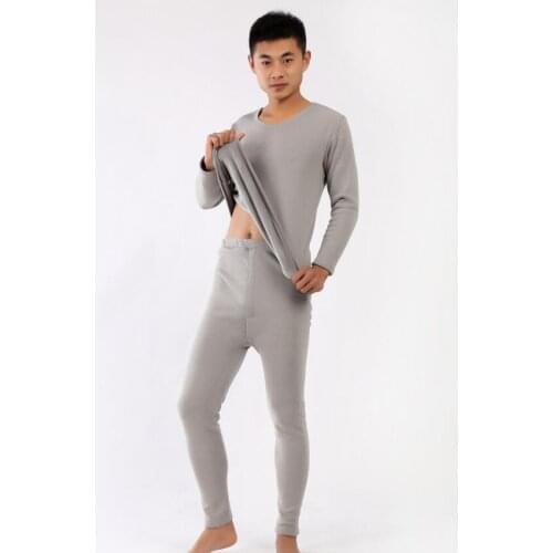 New arrival Manufacturers wholesale winter men pure cotton plus velvet warm long Johns super large plus size XL-3XL4XL5XL6XL7XL