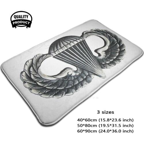 Paratrooper Jump 3 Sizes Home Rug Room Carpet Airmobile Helicopter Huey Flight Flying Gunner Door Gunner Us Army Infantry