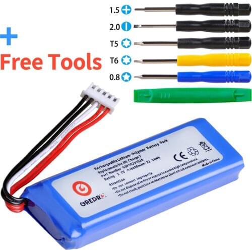 3.7V 6200mAh Charge 3 rechargeable Lithium-polymer battery for GSP1029102A Battery, JBL Charge 3 battery
