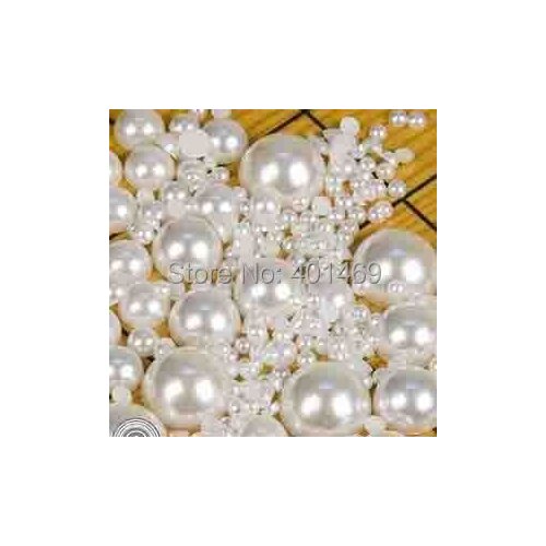 1000 x Lots 3mm semi-circle round flatback quality simulated resin pearl buttons scrapbooking DIY Applique accessories