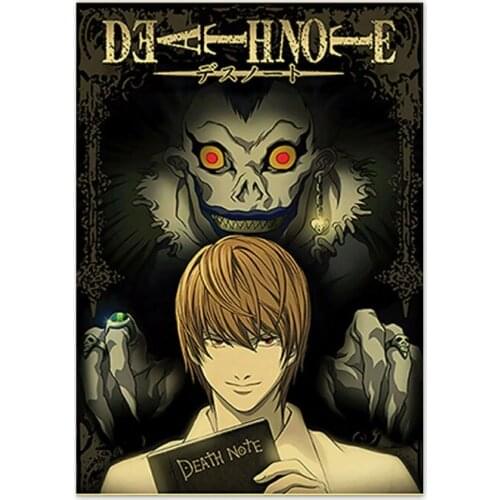 DEATH NOTE Classic Anime Posters And Prints Japanese Animation Canvas Painting HD Cartoon Wall Art Pictures Bar Home Decoration