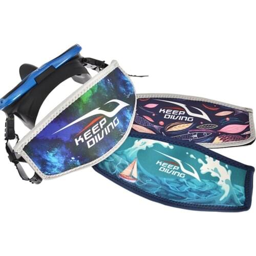 New Diving And Snorkeling Mirror Headband Double-sided Printed Headband Anti-tangling Protective Cover Snorkeling Swim Equipment