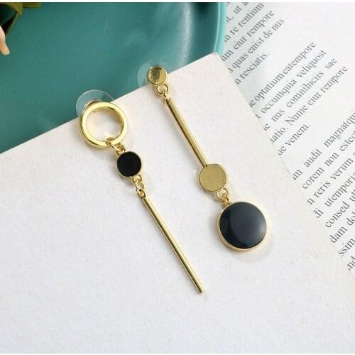 Simple Elegant Geometry Asymmetry Earrings For Women Fashion Accessories Girl Student Gift 2021 New