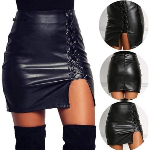 Rebicoo Women's Leather Skirts