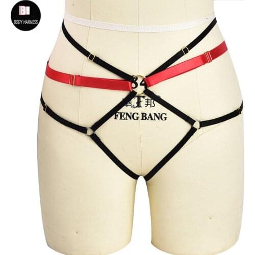 Sexy Women Fashio Harness Briefs Fetish Wear Short Panties Pole Dance Body Harness Rave Bondage Lingerie