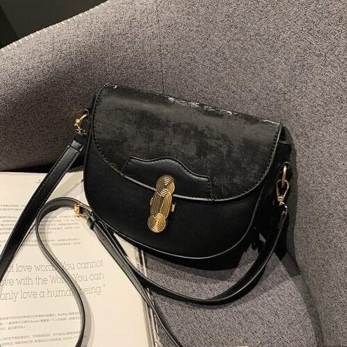 Solid Color Saddle Bag for Women 2020 New Fashion Versatile Simple Shoulder Messenger Bags Ladies Fashionable Purses Sac Luxe cc