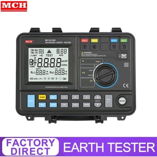 0Ω-20000Ω earth resistance tester can measure earth voltage earth resistance MCH-2306