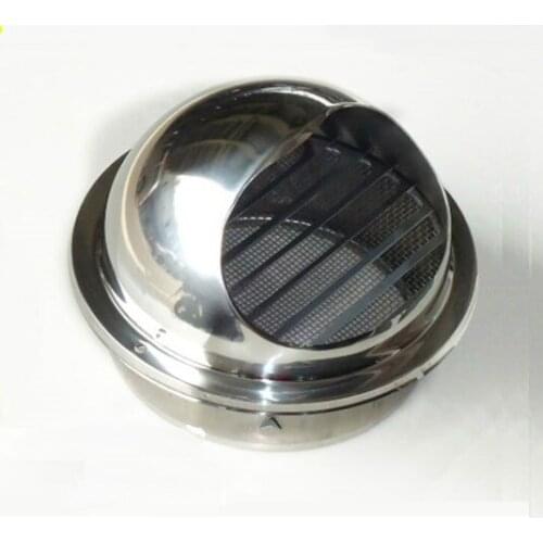 High Polish Stainless Steel Wall Air Vent Bull Nose Bathroom Extractor Outlet Grille Louvres