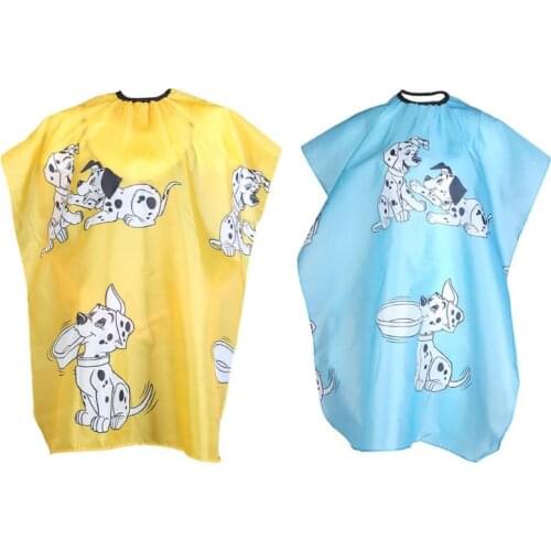 Kids Hairdressing Cape Cartoon Dog Clothes Salon Hairstyle Cover Barber Hairdresser Children Waterproof Hair Styling Cut Cloth