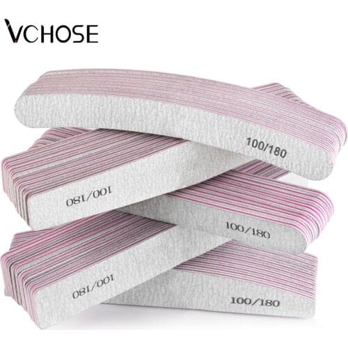 10pcs/Set Nail Files 100/180 Double Side Sandpaper Nail Sanding Blocks Grinding Polishing Nail Tools Manicure Files Accesorios