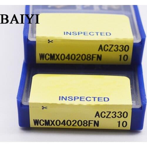 10pcs WCMX040208FN ACZ330 hight quality CNC tool cabide inserts for U Drill