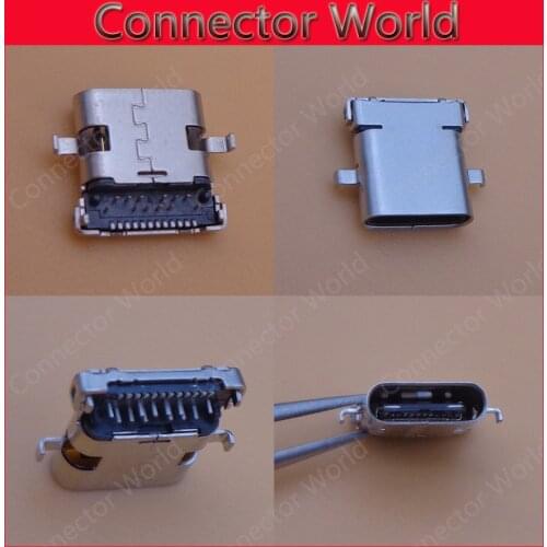 2pcs micro USB 3.1 Type C Connector type-C 12 Pin Female Charge Dock port replacement repair Plug USB 3.1 Version Socket jack