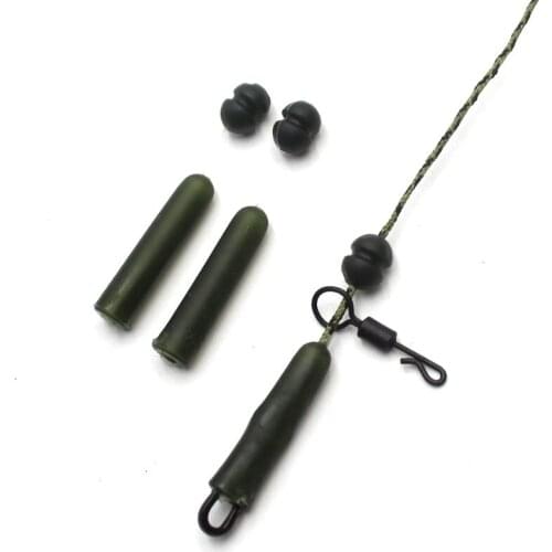 20PCS Carp Fishing Accessories Soft Buffer Helicopter Chod Bead Anti Tangle Sleeves Hair Rig For Fishing Tackle Equipment