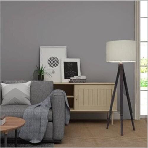 Beibehang Modern simple self-adhesive pure color plain gray wallpaper clothing store student dormitory hotel hotel wallpaper