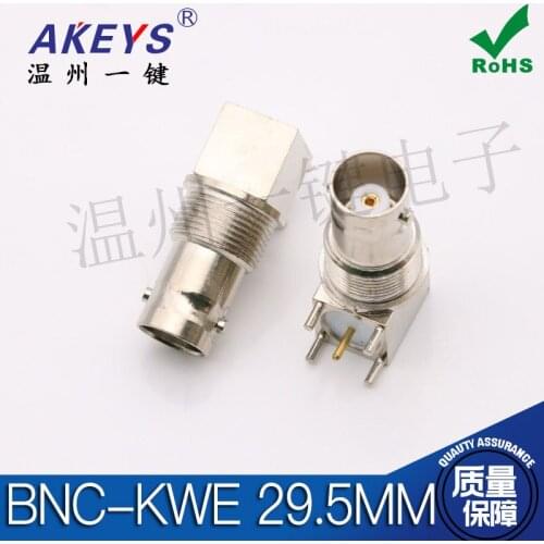 BNC-KWE 29.5MM 90 degree female seat with bent feet 4 feet with pins NC socket 50 ohm Impedance BNC Block