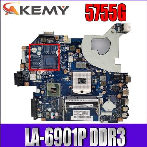 For Acer Aspire 5750 5750G 5755 5755G laptop motherboard P5WE0 LA-6901P motherboard DDR3 Test OK Mainboard